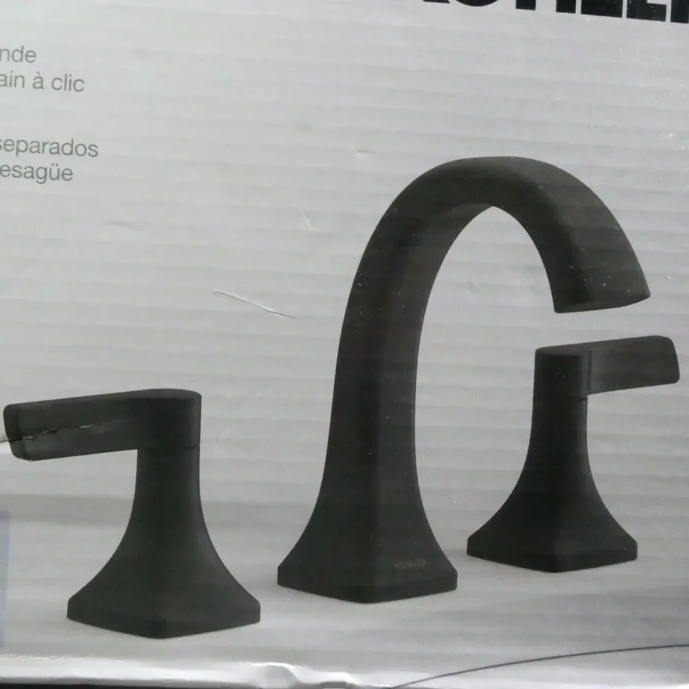 Kohler Riverly Widespread Bathroom Sink Faucet Matte Black | PR38330-4D-BL-A